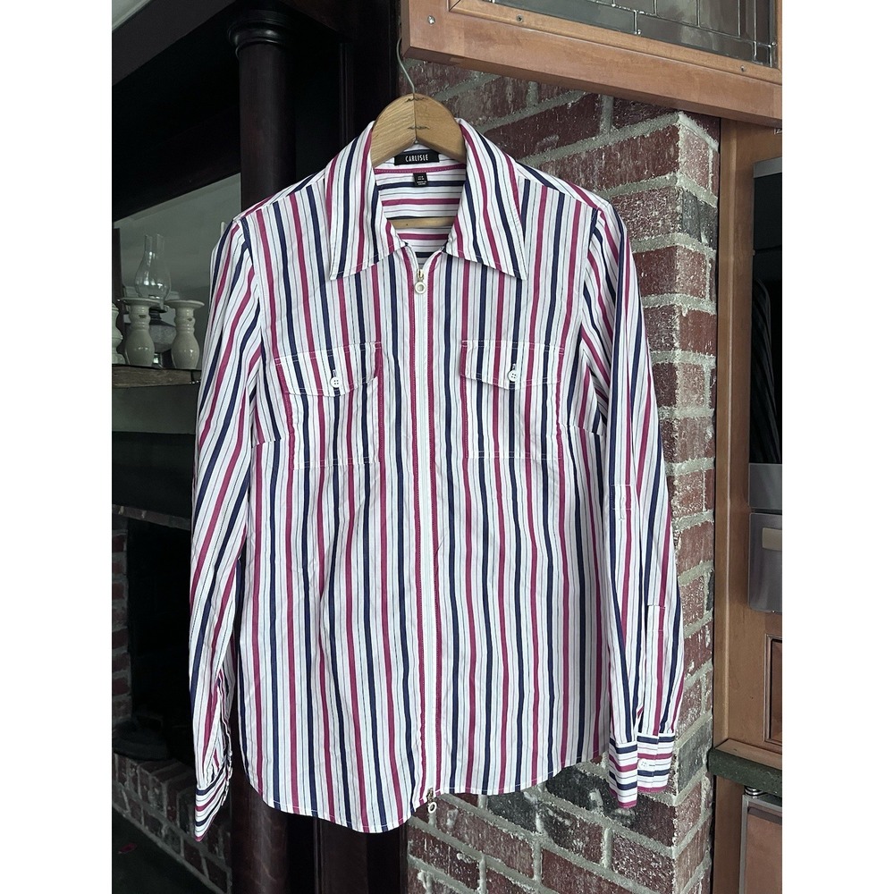 Vintage Carlisle size‎ 8 zip front blouse